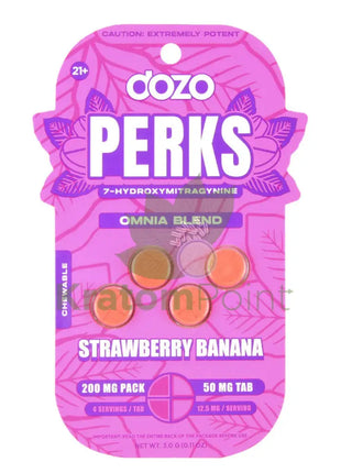 Dozo Perks 7-OH MAXIMUM STRENGTH Omnia Blend Strawberry Banana Tablets 4ct Hydroxy
