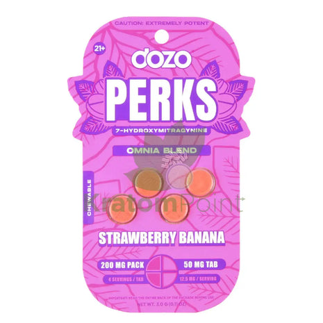 Dozo Perks 7-OH MAXIMUM STRENGTH Omnia Blend Strawberry Banana Tablets 4ct Hydroxy