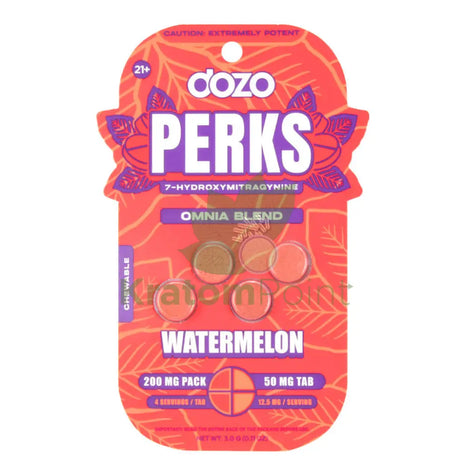 Dozo Perks 7-OH MAXIMUM STRENGTH Omnia Blend Watermelon Tablets 4ct Hydroxy