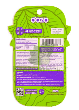 Dozo Perks 7-OH MAXIMUM STRENGTH Party Blend Sour Apple Tablets 4ct Hydroxy