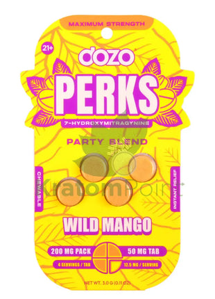 Dozo Perks 7-OH MAXIMUM STRENGTH Party Blend Wild Mango Tablets 4ct Hydroxy