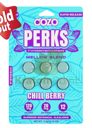 Dozo Perks 7-OH Mellow Blend Chill Berry Tablets 6ct Hydroxy