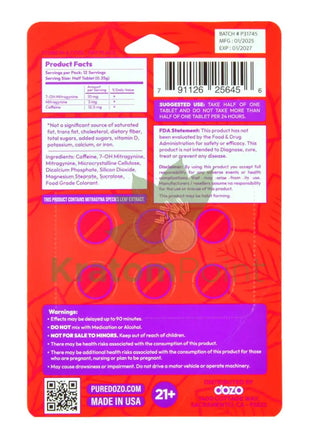 Dozo Perks 7 OH Party Blend Cherry Tablets 6ct Hydroxy