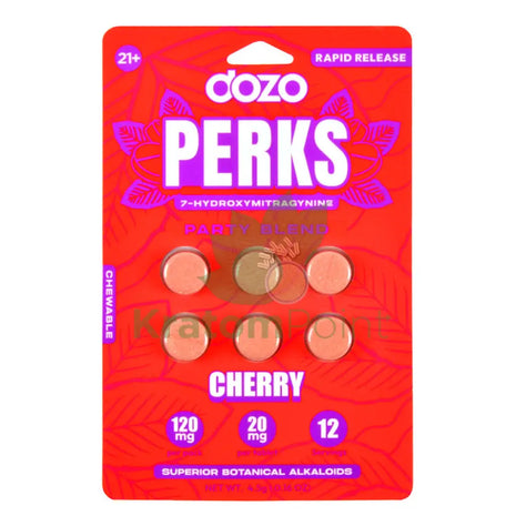 Dozo Perks 7 OH Party Blend Cherry Tablets 6ct Hydroxy