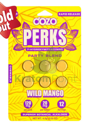 Dozo Perks 7-OH Party Blend Wild Mango Tablets 6ct Hydroxy