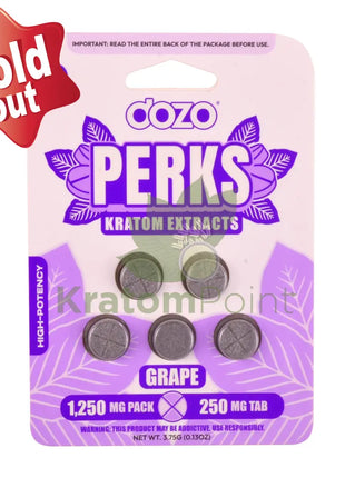 Dozo Perks Grape Kratom Extract 250mg 5ct kratom extract