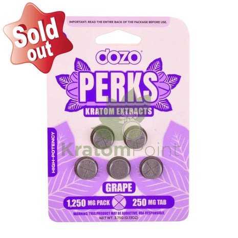 Dozo Perks Grape Kratom Extract 250mg 5ct kratom extract