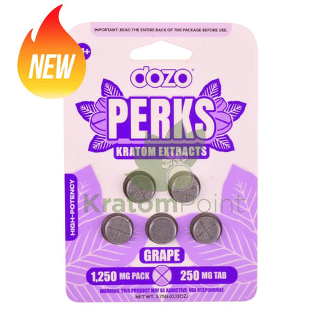 Dozo Perks Grape Kratom Extract 250mg 5ct kratom extract