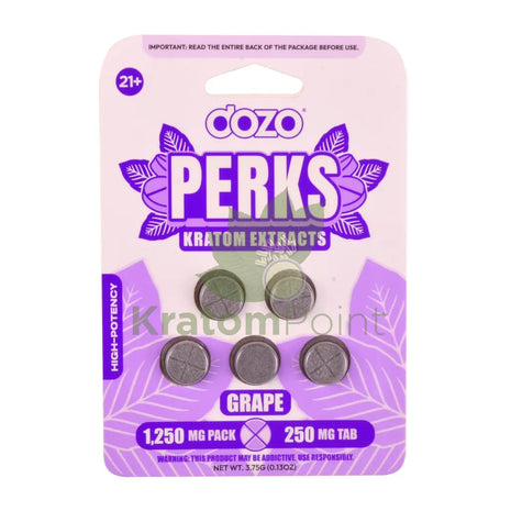 Dozo Perks Grape Kratom Extract 250mg 5ct kratom extract