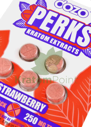 Dozo Perks Strawberry Kratom Extract 250mg 5ct kratom extract