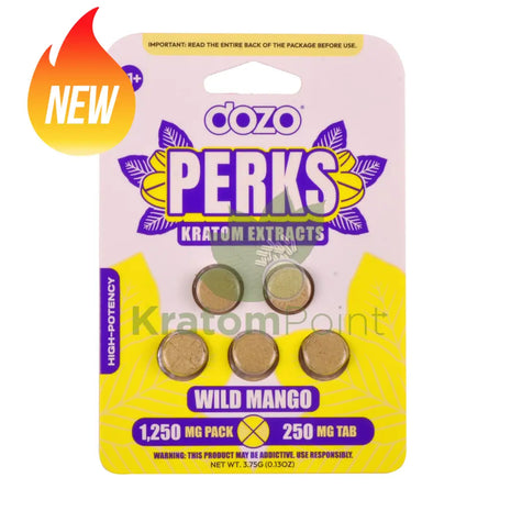 Dozo Perks Wild Mango Kratom Extract 250mg 5ct kratom extract