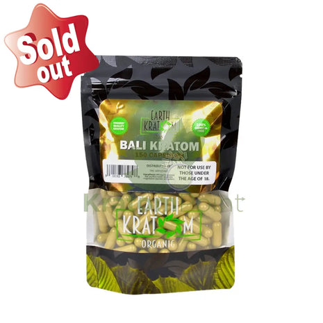 Earth Kratom Bali Capsules 150 Count