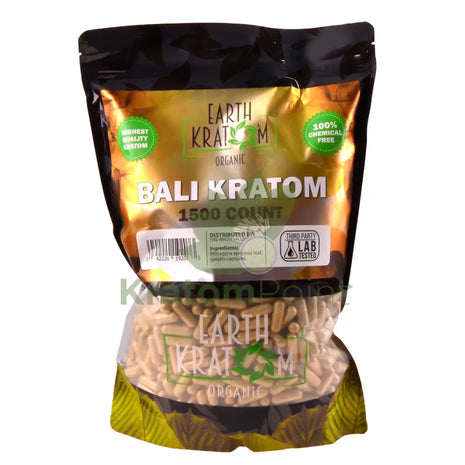 Earth Kratom Bali Capsules 1500 Count