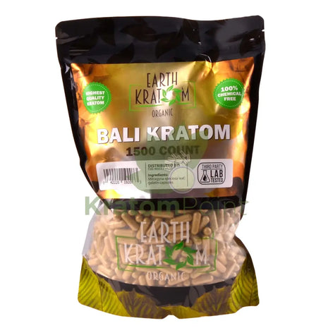 Earth Kratom Bali Capsules 1500 Count
