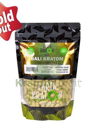 Earth Kratom Bali Capsules 300 Count