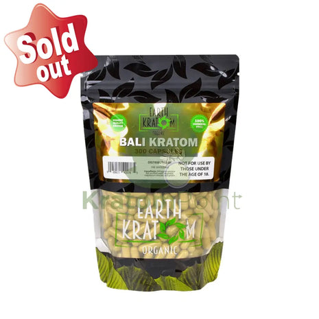 Earth Kratom Bali Capsules 300 Count