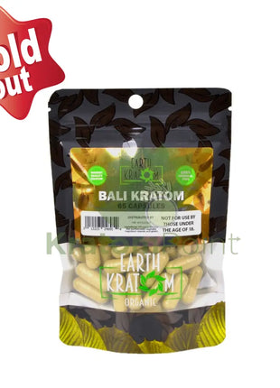 Earth Kratom Bali Capsules 65 Count