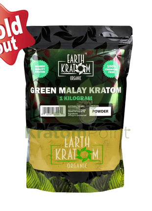 Earth Kratom Green Malay 1 Kg Powder