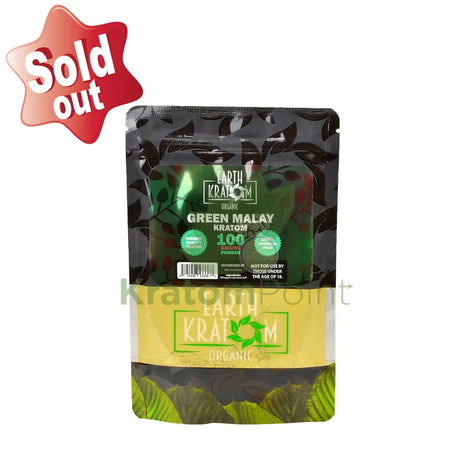 Earth Kratom Green Malay 100 Grams Powder