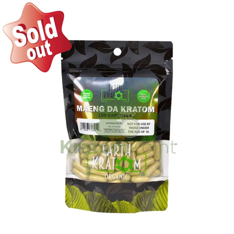 Earth Kratom Maeng Da Capsules 150 Count