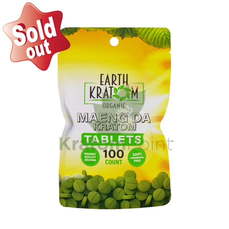 Earth Kratom Maeng Da Kratom Tablets, 100 count