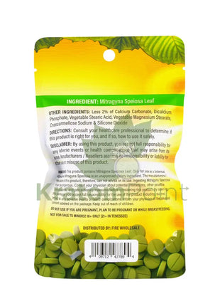 Earth Kratom Maeng Da Kratom Tablets, 100 count-back