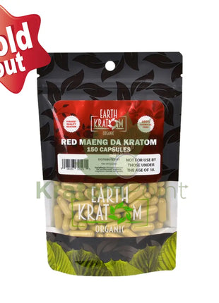 Earth Kratom Red Maeng Da Capsules 150 Count