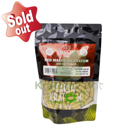 Earth Kratom Red Maeng Da Capsules 300 Count
