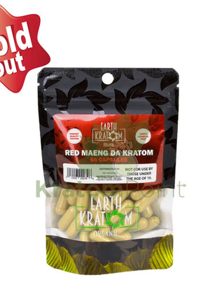 Earth Kratom Red Maeng Da Capsules 65 Count