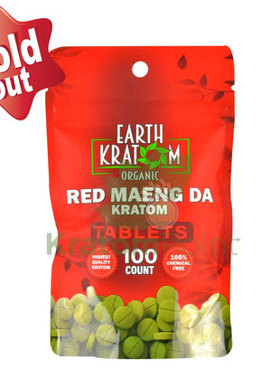 Earth Kratom Red Maeng Da Kratom Tablets, 100 count