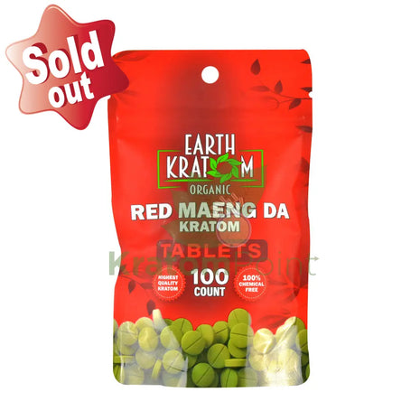 Earth Kratom Red Maeng Da Kratom Tablets, 100 count