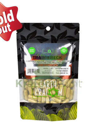Earth Kratom Trainwreck Capsules 150 Count
