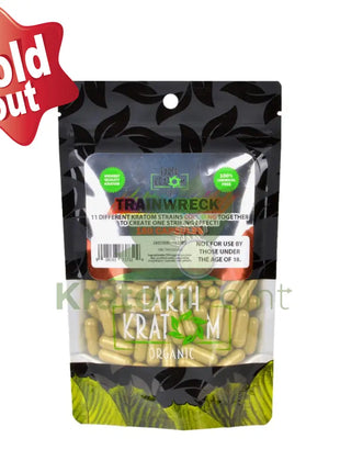 Earth Kratom Trainwreck Capsules 150 Count