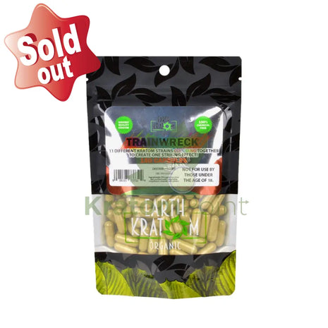 Earth Kratom Trainwreck Capsules 150 Count