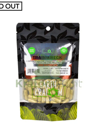 Earth Kratom Trainwreck Capsules 150 Count
