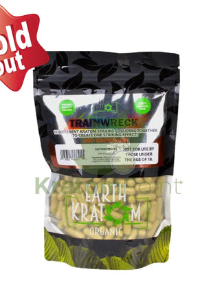 Earth Kratom Trainwreck Capsules 300 Count