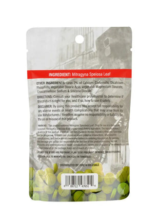 Earth Kratom Trainwreck Kratom Tablets, 100 count-back