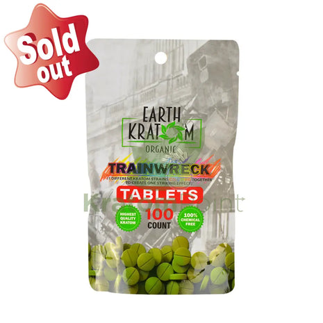 Earth Kratom Trainwreck Kratom Tablets, 100 count