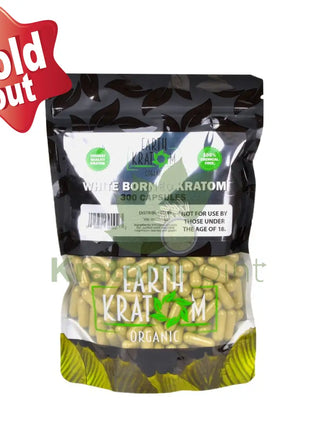 Earth Kratom White Borneo Capsules 300 Count