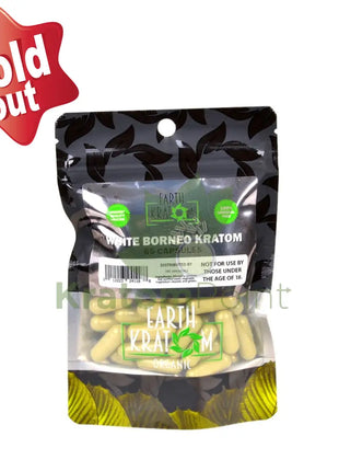 Earth Kratom White Borneo Capsules 65 Count