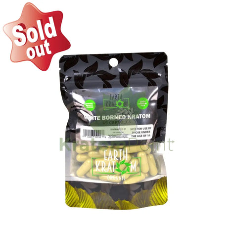 Earth Kratom White Borneo Capsules 65 Count