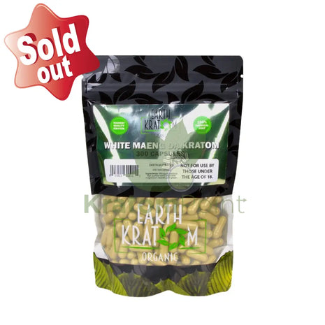 Earth Kratom White Maeng Da Capsules 300 Count