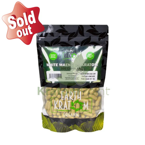 Earth Kratom White Maeng Da Capsules 300 Count