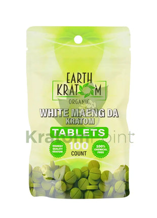 Earth Kratom White Maeng Da Kratom Tablets, 100 count