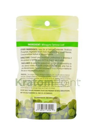 Earth Kratom White Maeng Da Kratom Tablets, 100 count-back