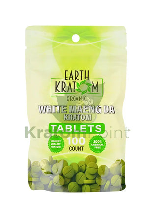 Earth Kratom White Maeng Da Kratom Tablets, 100 count