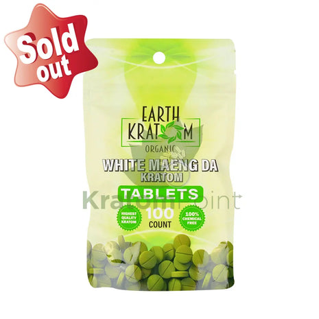 Earth Kratom White Maeng Da Kratom Tablets, 100 count