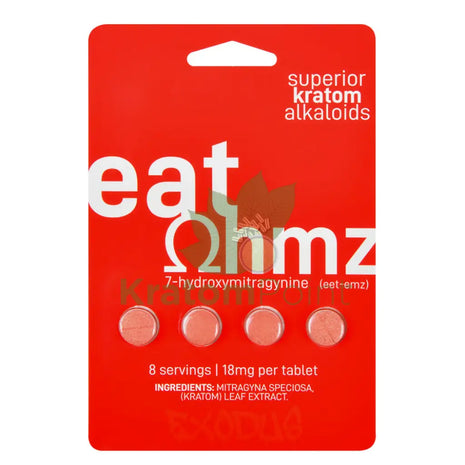 Eat Ohmz 7-Hydroxymitragynine 18Mg Tablets 4 Count Hydroxy