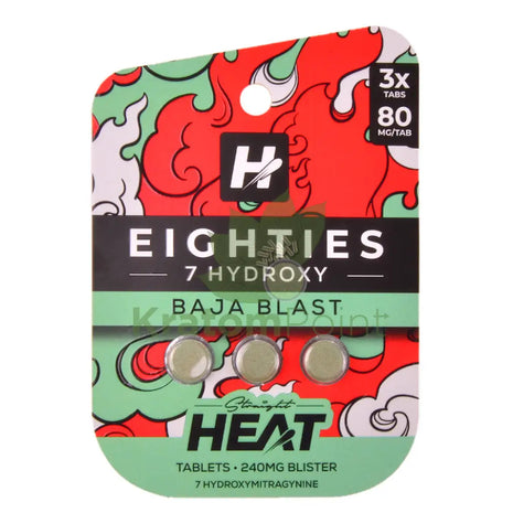 Eighties 7-Hydroxy Baja Blast 80mg Straight Heat Tablets 3 count Hydroxy
