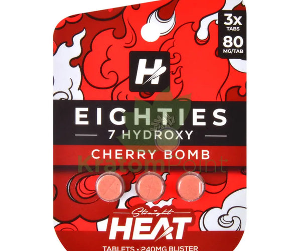Eighties 7-Hydroxy Cherry Bomb 80mg Straight Heat Tablets, 3 count